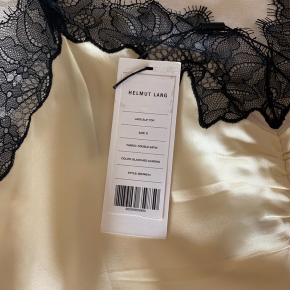 Helmut Lang Lace Slip Top/Camisole, Size S, Ivory & Black - Picture 8 of 13